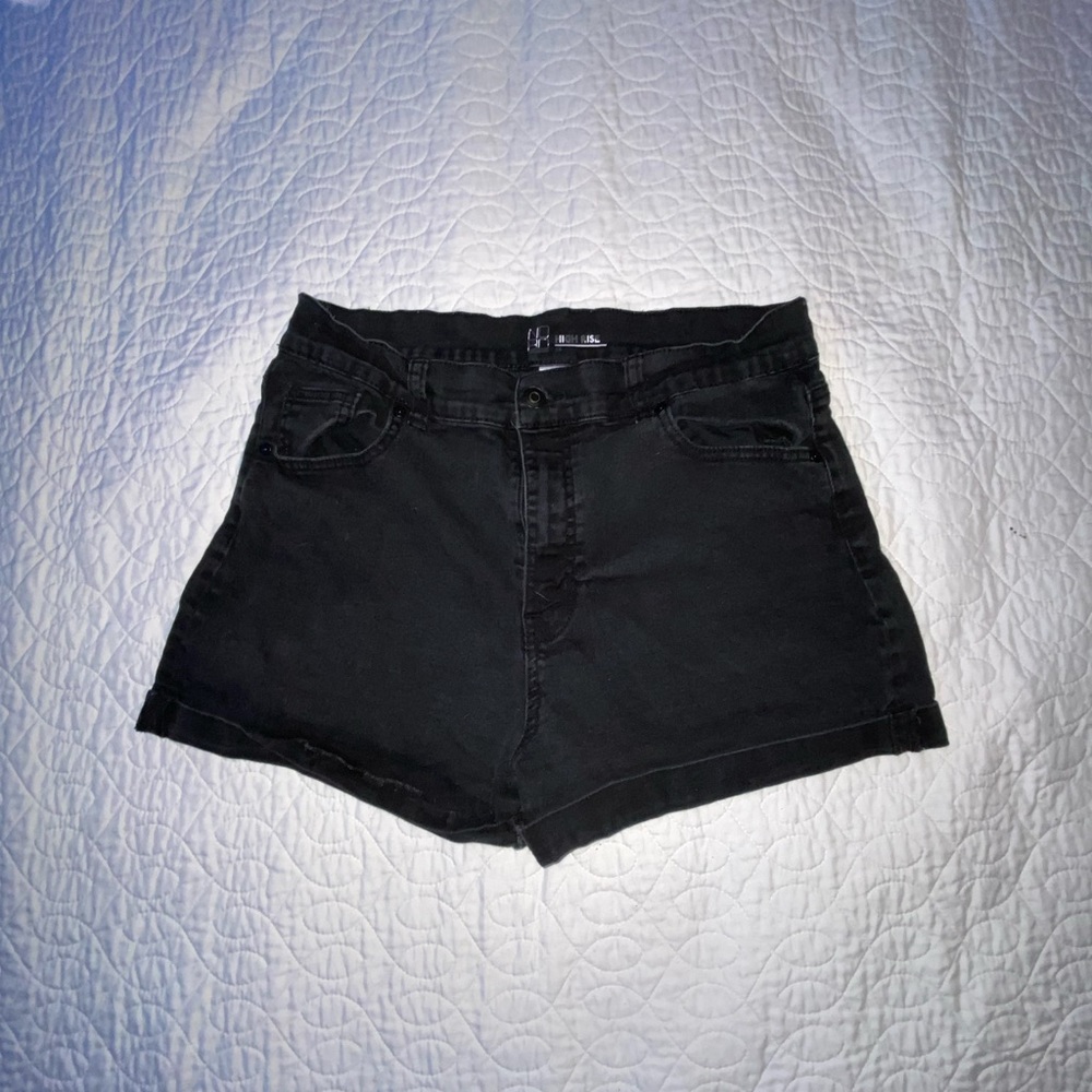 Black Jean Shorts